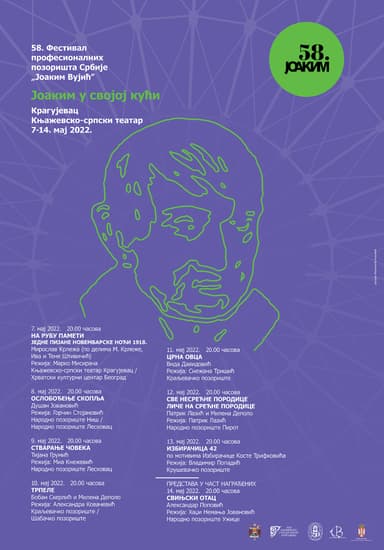 58. Festival profesionalnih pozorišta Srbije „Joakim Vujić”