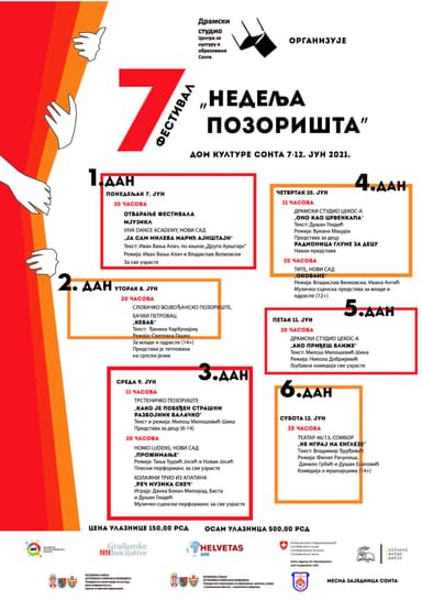 7. Festival „Nedelja pozorišta” u Sonti